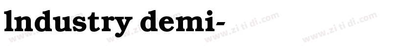 lndustry demi字体转换
